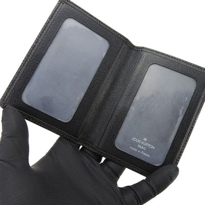Louis Vuitton Card Case Pass Case Taiga Ardoise Leather Schoolbag Small Items