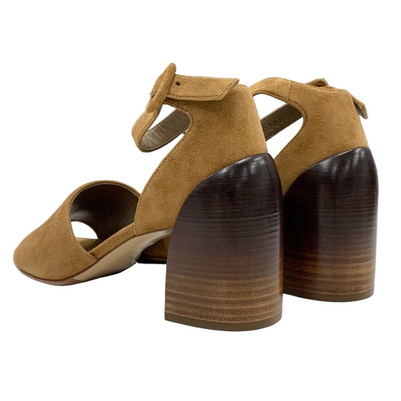 Hermes Sandals Shoes Suede Brown Ankle Belt