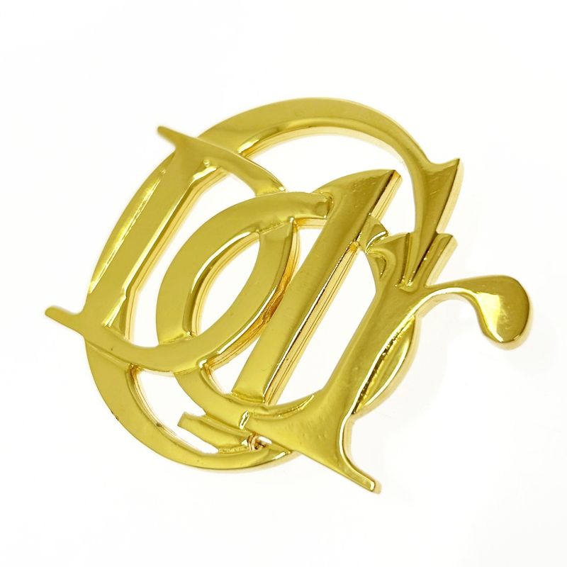 Christian Dior GP Logo Brooch Ladies Gold 414266 Brooch