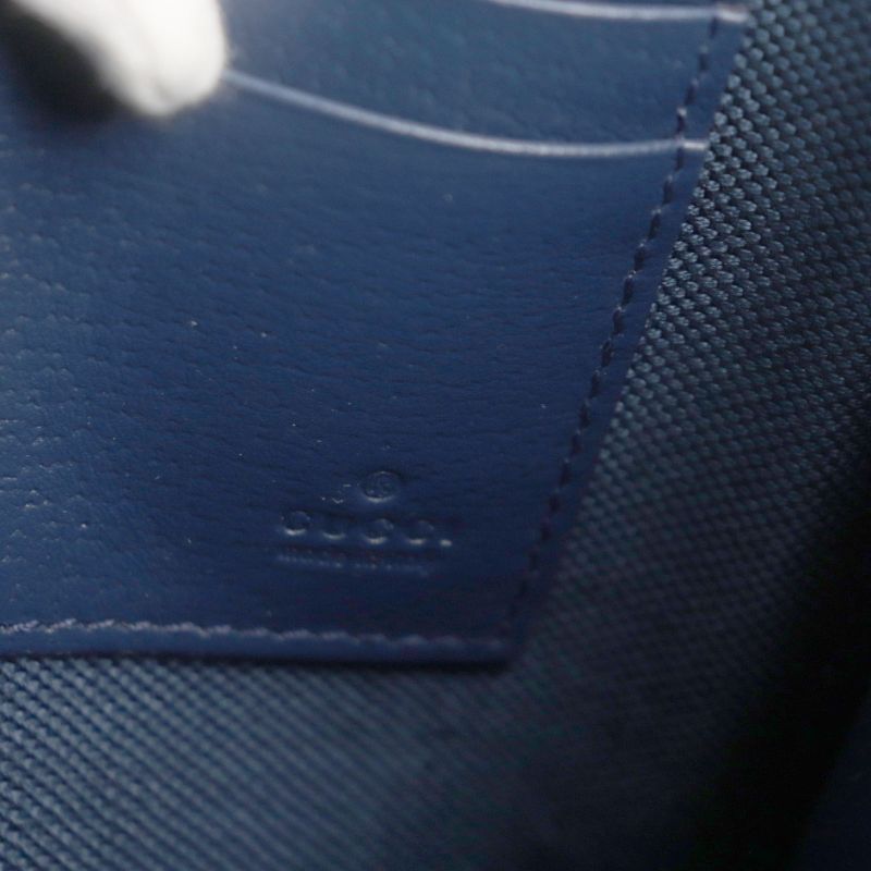 Gucci 768255 GG Supreme Logo Hardware Bicolor Leather Use Small Pouch Clutch