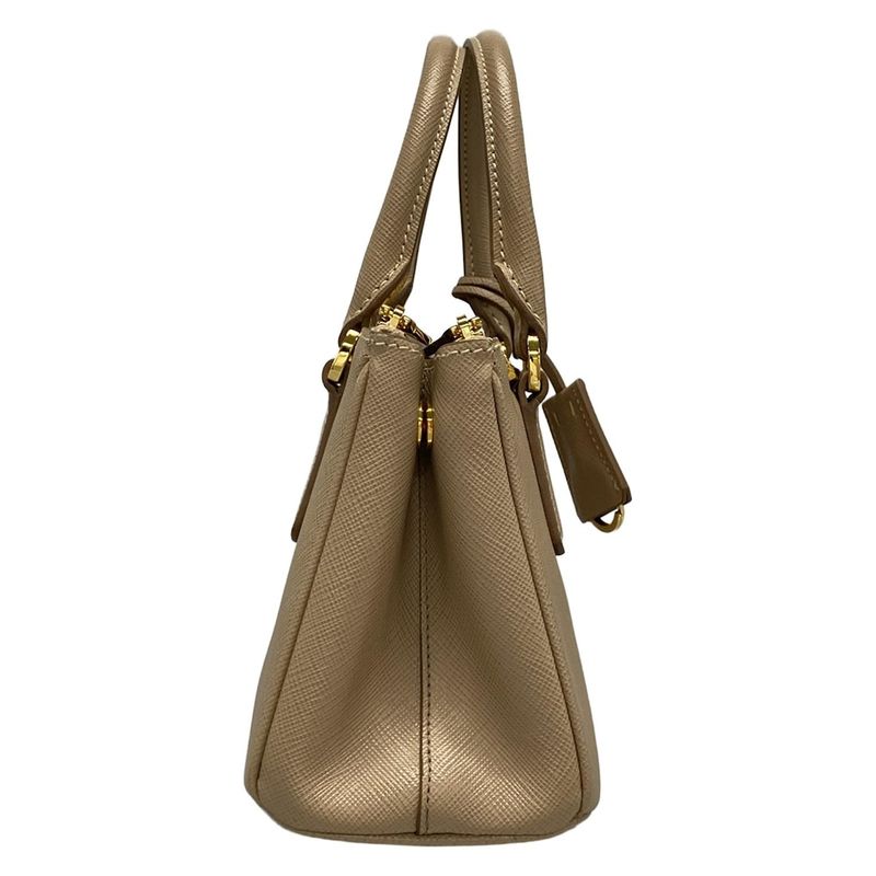Prada Handbag Galleria Beige Mini Bag Leather