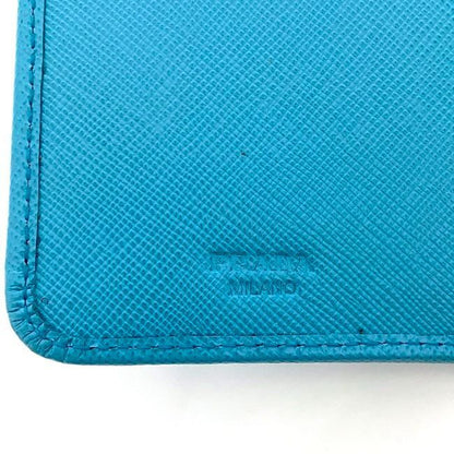 Prada Bifold Wallet Light Blue Saffiano