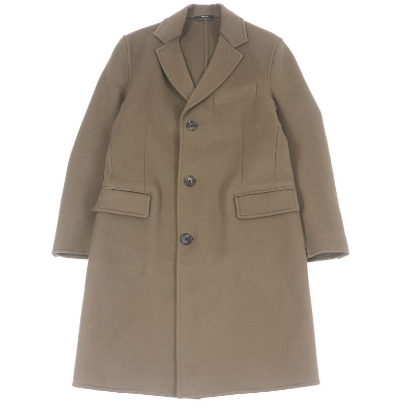 Hermes 19AW 100% Cashmere Long Coat Chester Coat Brown 48 With Hangers Made In