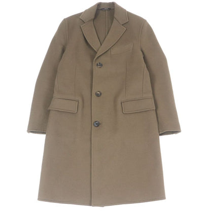 Hermes 19AW 100% Cashmere Long Coat Chester Coat Brown 48 With Hangers Made In