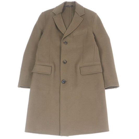 Hermes 19AW 100% Cashmere Long Coat Chester Coat Brown 48 With Hangers Made In