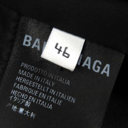 Balenciaga 595272 Shifted COAT 100% Cashmere Long Coat With Logo Pattern