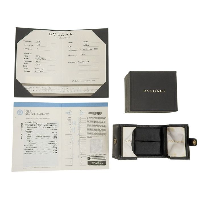 Bvlgari Marie-marie Solitaire Diamond Ring Pt950 Platinum Diamond 0.39ct #6