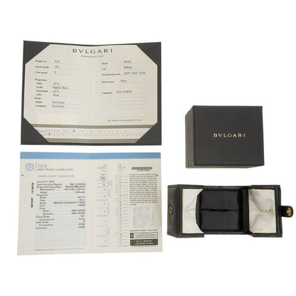 Bvlgari Marie-marie Solitaire Diamond Ring Pt950 Platinum Diamond 0.39ct #6