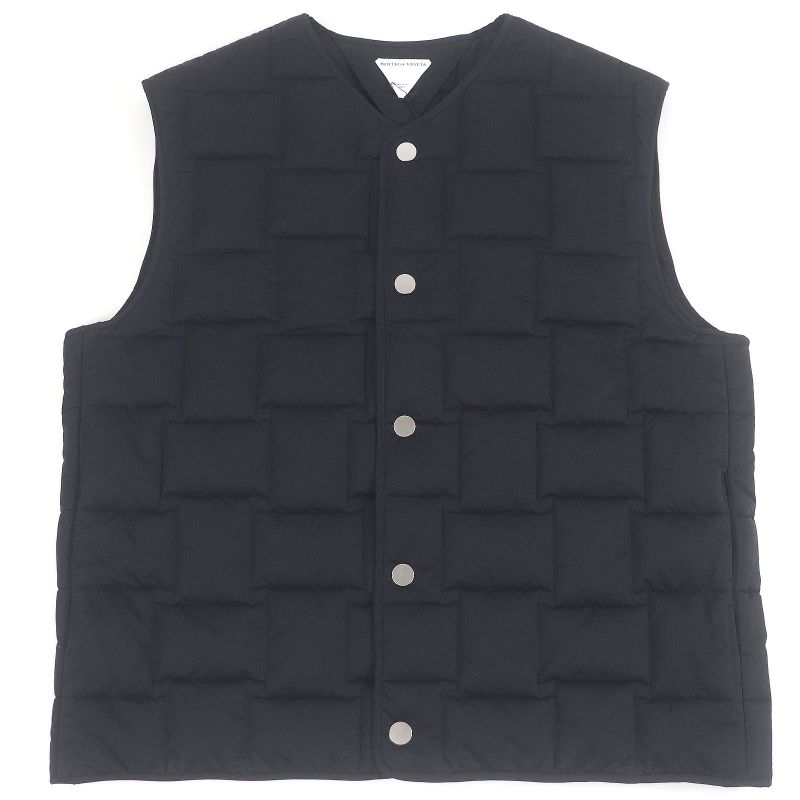 Bottega Veneta 22SS 700402 Intrecciato Down Vest Black XXL Made In