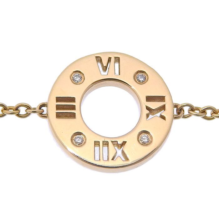 Tiffany & Co Atlas Earrings De Diamonds Bracelet 18K Yellow Gold 750 Yellow