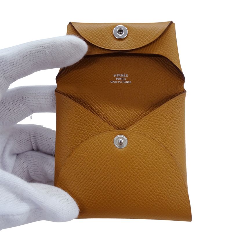 Hermes Wallet Women Men Brand Coin Case Bastia Vaux Epson Gold Silver Hardware