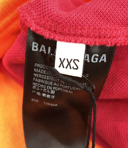 Balenciaga Beautiful Patchwork Long Sleeve Polo Shirt 657073 Men's Size XXS