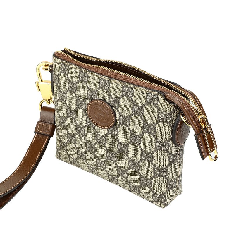 Gucci Shoulder Bag Interlocking G Beige/ebony