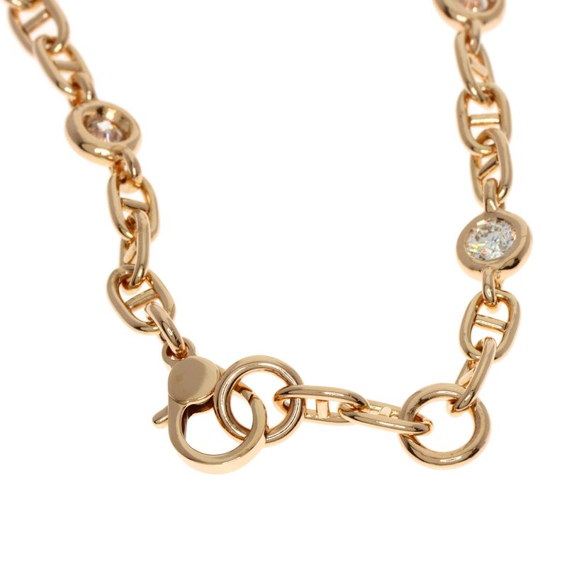 Hermes Chaine D'ancre Punk Diamond Bracelet 18K Pink Gold Ladies