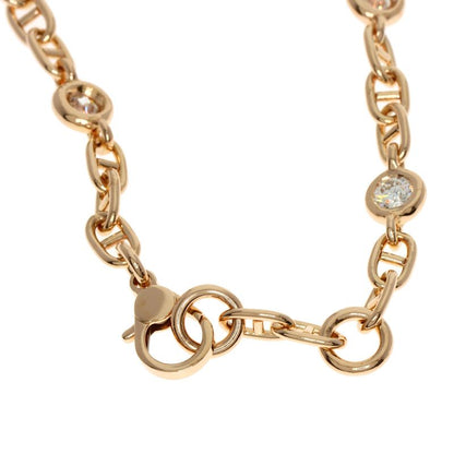 Hermes Chaine D'ancre Punk Diamond Bracelet 18K Pink Gold Ladies