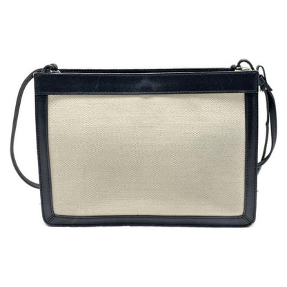 Balenciaga Shoulder Bag Navy Pochette 339937 Ivory And Black Leather