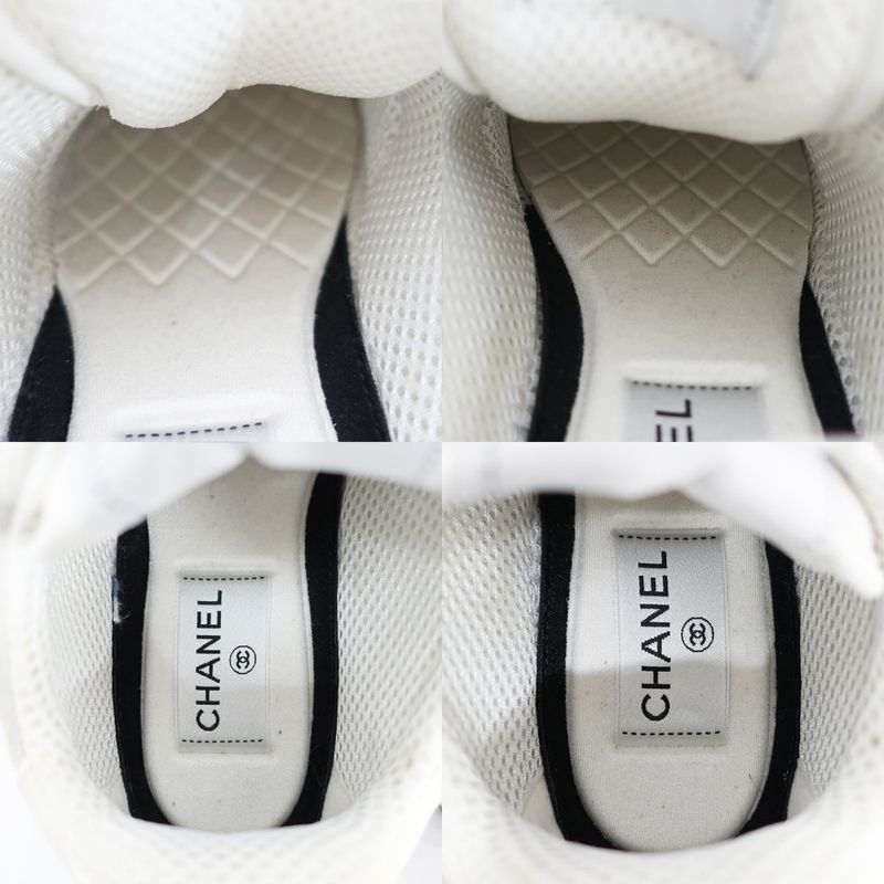 Chanel Sneakers Sequins White Size 36 Approx 23.0cm (9.06in) Coco