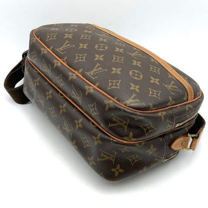 Louis Vuitton M45254 Monogram Reporter PM Shoulder Bag Brown Monogram Canvas