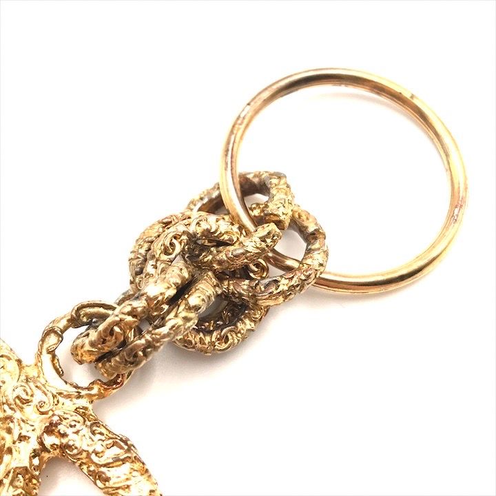 Chanel CC Logo Lava Magma Gold Key Holder Key