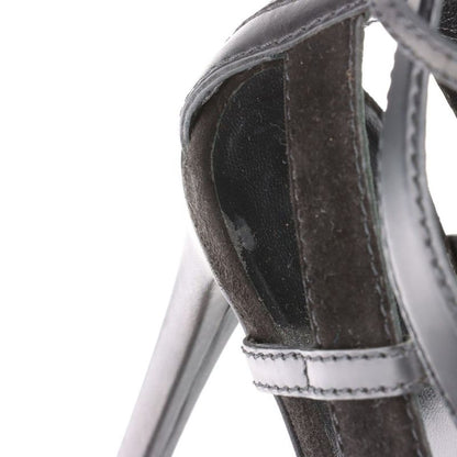 Gucci Leather Sandals Women's 34 1 2 241464 Black Made In Italy