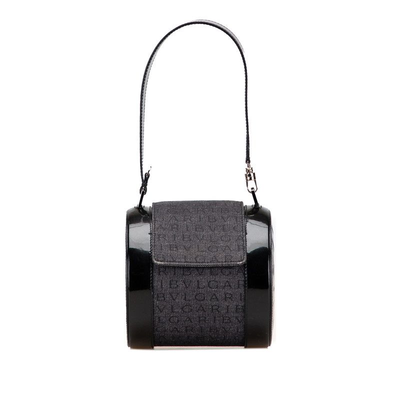 Bulgari Logomania Bee Zero One Black Indigo Denim Patent Leather Women's Bvlgari