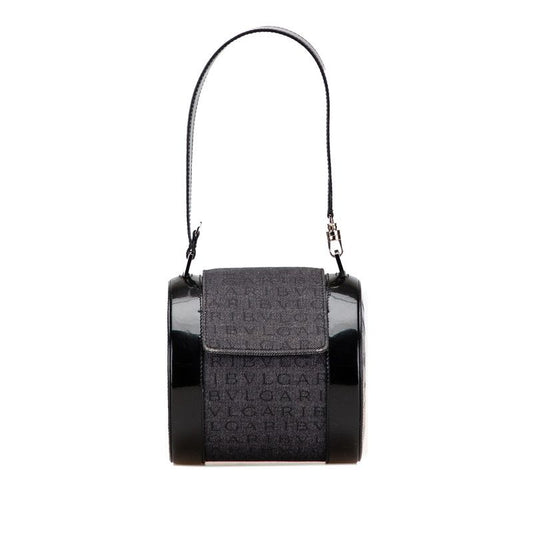 Bulgari Logomania Bee Zero One Black Indigo Denim Patent Leather Women's Bvlgari