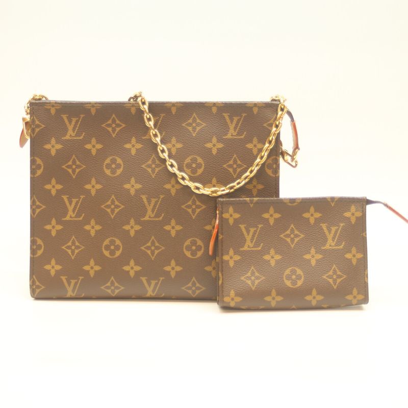 Louis Vuitton M81412 Monogram Toiletry Pouch On Chain Shoulder Bag Clutch Bag