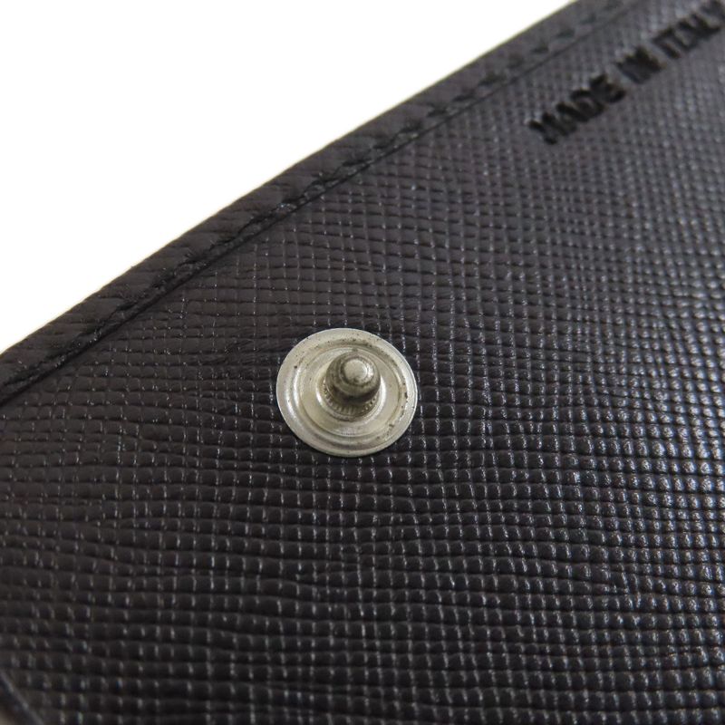 Prada M504a Business Card Holder Logo Hardware Card Case Saffiano Women