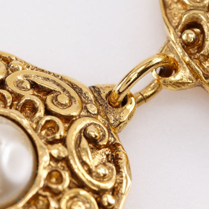 Chanel Vintage Gold Plated And Faux Pearl Ladies 138.3g Necklace