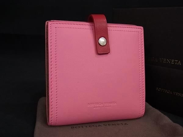 Bottega Veneta Leather Bifold Wallet Ladies Pink Bj2557