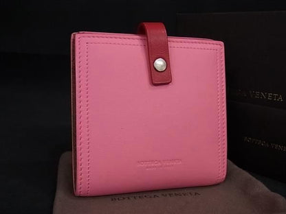 Bottega Veneta Leather Bifold Wallet Ladies Pink Bj2557