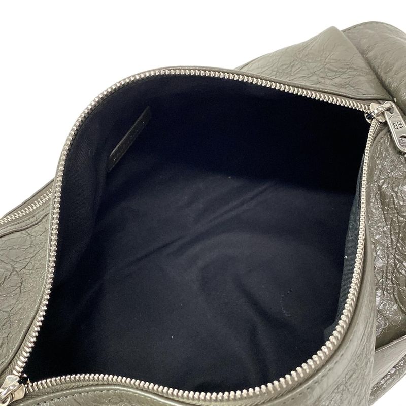 Balenciaga Shoulder Bag Super Busy Small Thing Bag 702167 Khaki Lambskin