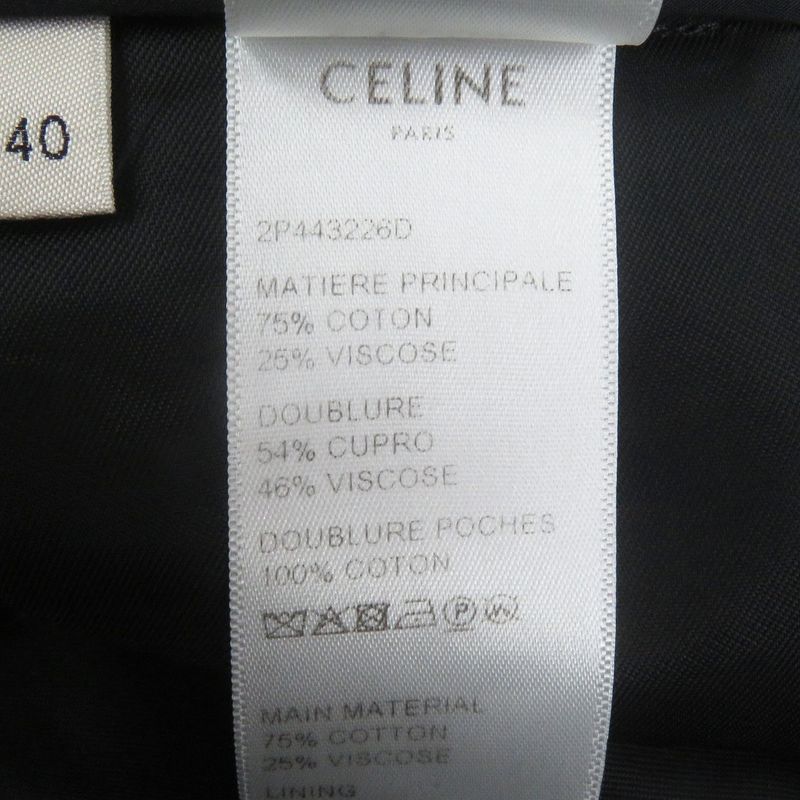 Celine 2p443226d Velour Bermuda Pants Shorts Half Pants Black 40 Made In Italy