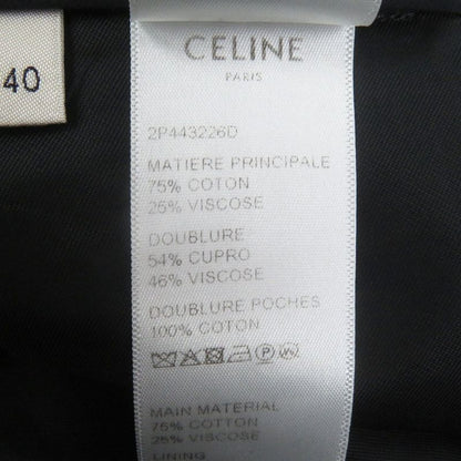 Celine 2p443226d Velour Bermuda Pants Shorts Half Pants Black 40 Made In Italy