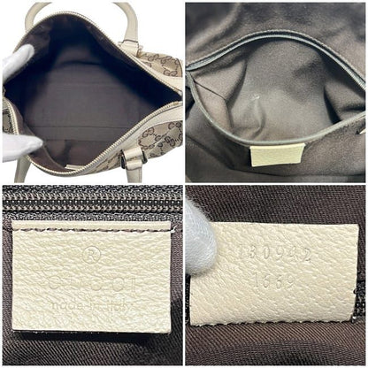 Gucci Mini Boston Bag Beige White Abby 130942 Excellent Condition