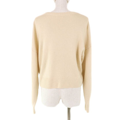 Celine 2a20o152i 100% Cashmere Salky Embroidered Crew Neck Long Sleeve Sweater