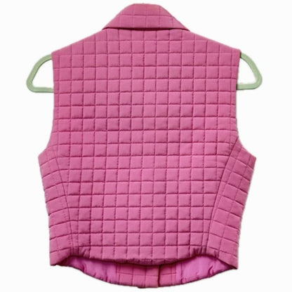 Chanel Vest CC Coco Mark Quilted P15739 Silk Pink