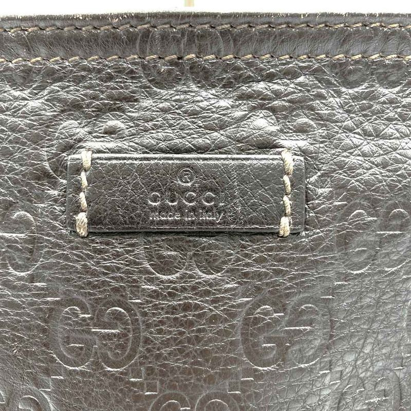 Gucci 201538 Shoulder Bag Guccissima Light Shape Small Leather Brown Crossbody