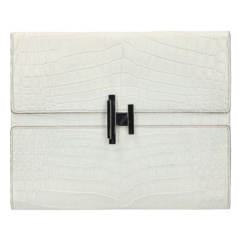 Hermes Sinetic C Engraved Svhardware Niloticus Clutch Bag Men's
