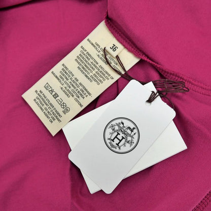 Hermes Short Sleeve T-shirt Della Cavalleria Rouge Magnolia Size 36