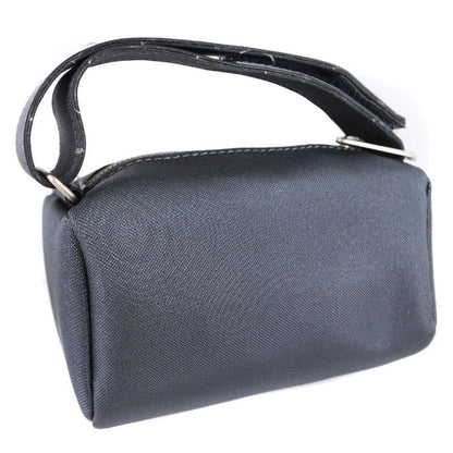 Chanel Vintage Logo Nylon Gray Ladies Pouch