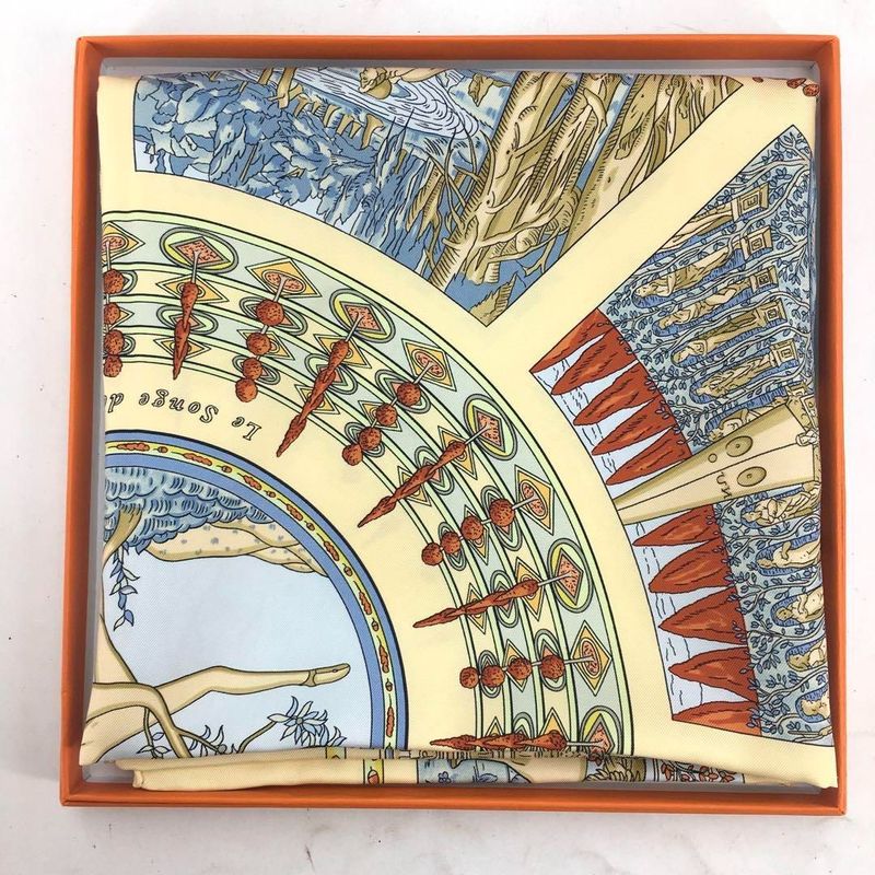Hermes Carre 90 Scarf Silk Polyfill Dream Shawl