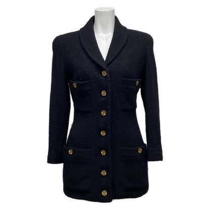 Chanel Jacket Size 36 S Ladies - 20923 Black Long Sleeves Tweed 4 Pockets Coco