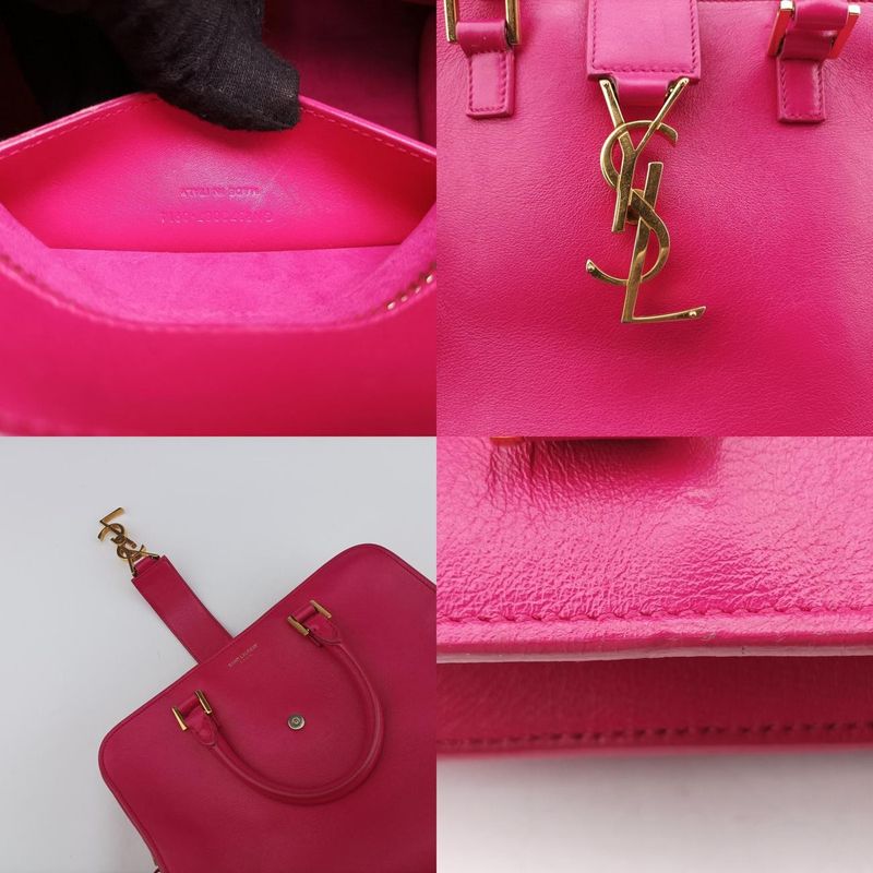 Yves Saint Laurentyves Saint Laurent Baby Cabas Su Rose Red Leather 372087