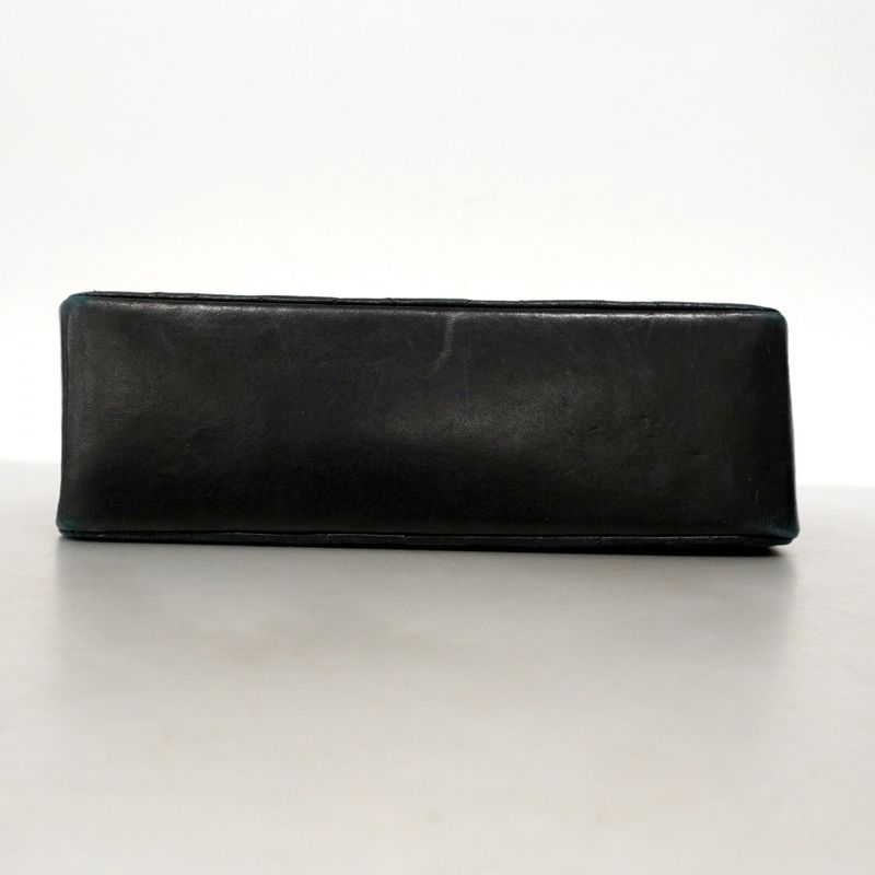 Chanel Shoulder Bag Matelasse Lambskin Black Gold Hardware Women