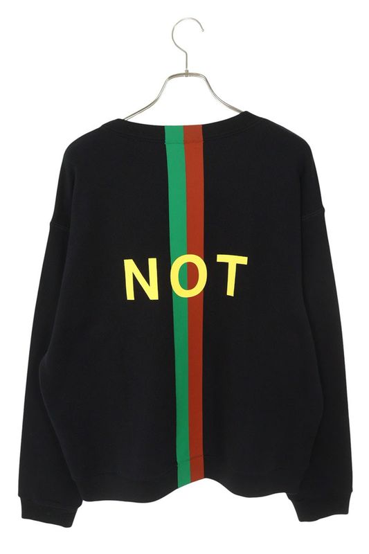 Gucci 635847 Xjcxy FAKE NOT Printed Crewneck Sweatshirt Men's L