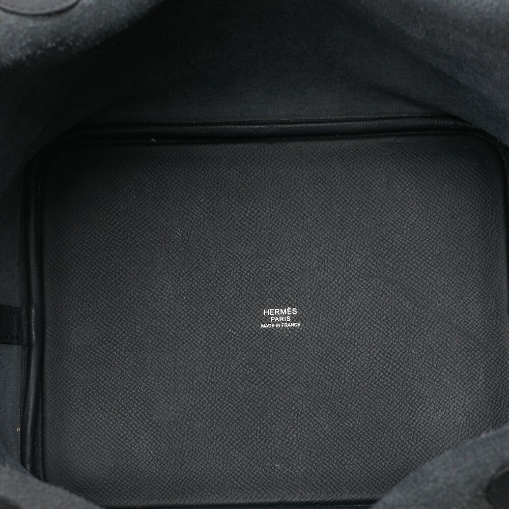 Hermes Handbag Picotin Lock MM Epson Blue De Prusse Blue De Prusse (silver