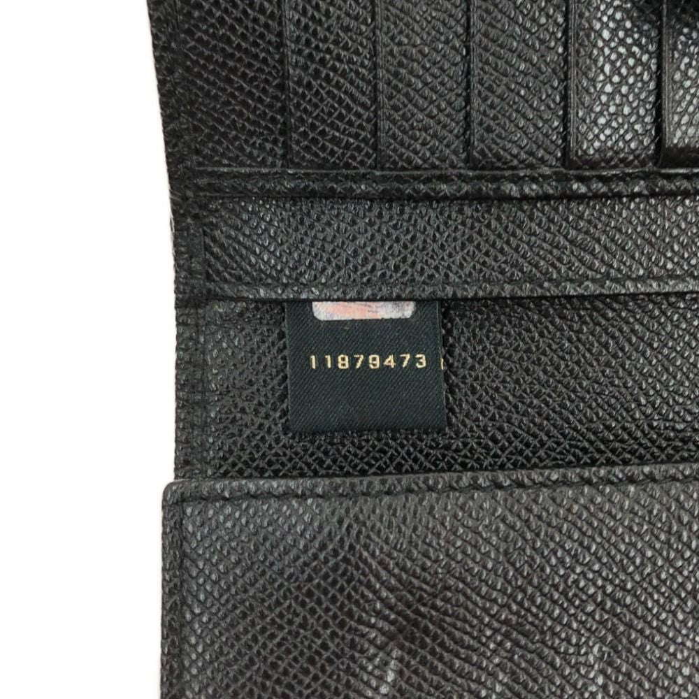 Bvlgari Bvlgari Bvlgari W Hook Long Wallet Silver Hardware 30416 Black