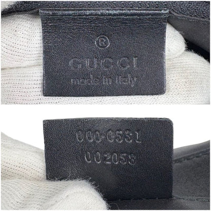 Gucci Bamboo One Shoulder Bag Black Leather Hobo Soho Shoulder