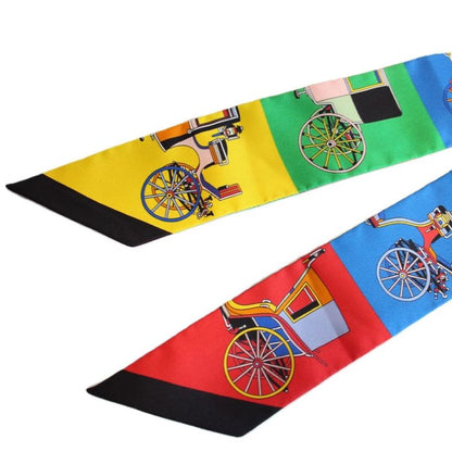 Hermes Twilly Exquisite Carriage Silk Scarf